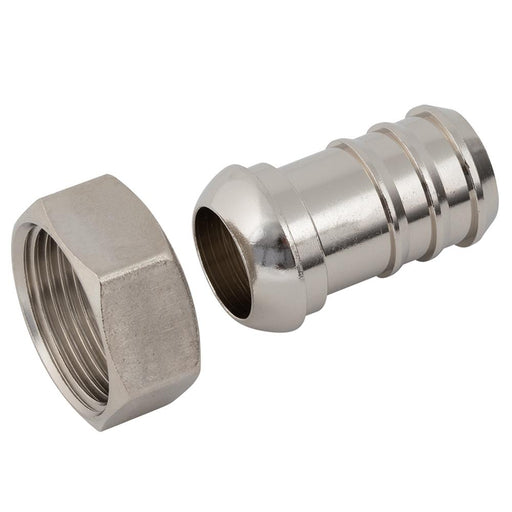 Nickel Plated Female Hosetail | 60° Coned Seat | 3/8" BSPP | Hosetail 10mm | FO3/8-10 - FluidAirFittings