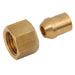 Brass Soldering Nut & Nipple Coned | 1/2" BSPP | Tube O.D 1/2" | SN08/08 - FluidAirFittings