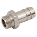 Aignep Brass Nickel Plated Hosetail | 3/8" Male BSPP | Hosetail 12mm | MHPA06/12MMNP - FluidAirFittings