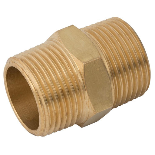 Brass Equal Connector | 3/4"Male BSPT | EC12/12 - FluidAirFittings