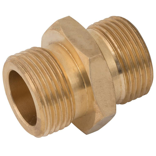 Brass Equal Double Bodied Union Flat Face | 1/4" BSPP Male | DB04/04FF - FluidAirFittings