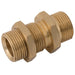 Brass Equal Bulkhead Connector 60° Coned | 1.1/4" Male BSPP | BH20/20 - FluidAirFittings