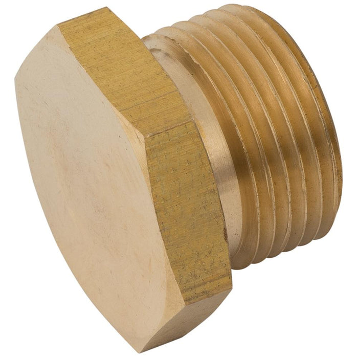 Brass Hexagonal Solid Plug | 5/8" BSPP Male | PBP10S - FluidAirFittings