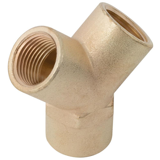 Brass Equal 'Y' Branch | 1/4" BSPP Female | FY04 - FluidAirFittings