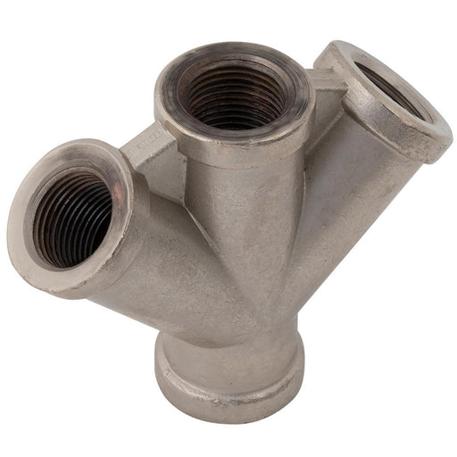 Nickel Plated Triple Outlet | 3/8" BSPP Female | TO06NP - FluidAirFittings