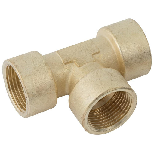 Brass Equal Tee | 1/2" BSPP Female | FET08 - FluidAirFittings