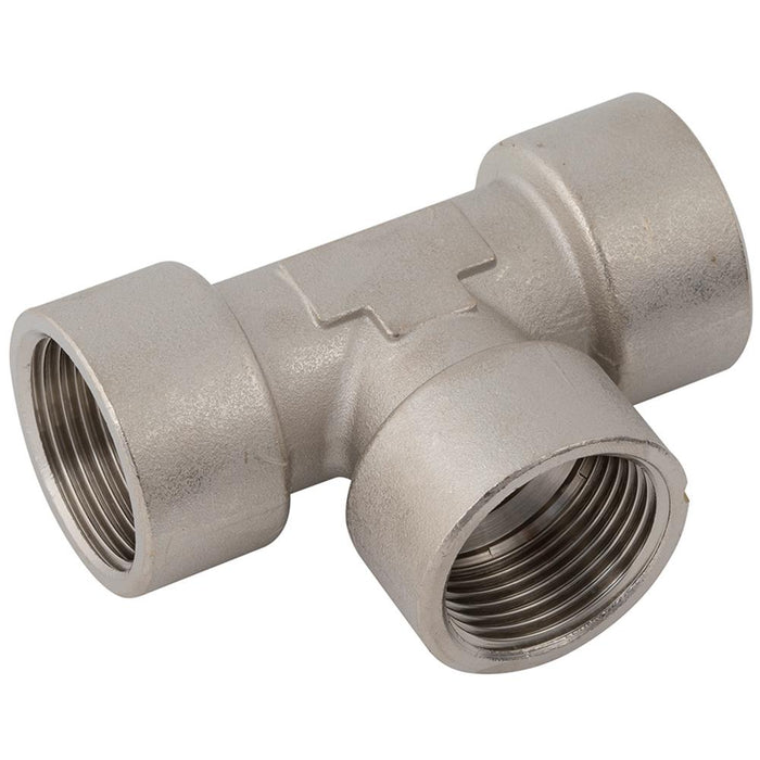 Aignep Nickel Plated Equal Tee | 1/4" BSPP Female | FET04NP