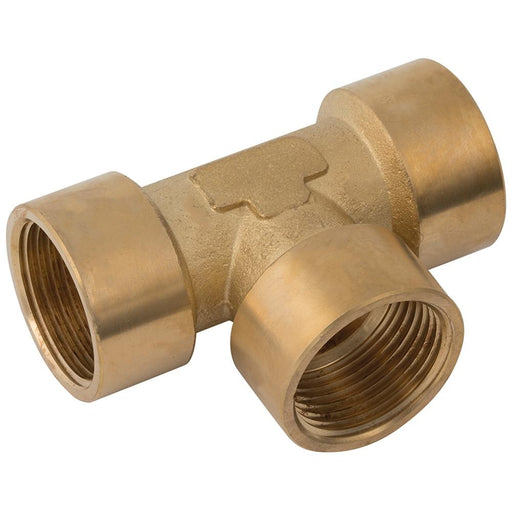 Brass NPT Equal Tee | 1/2" NPT Female | FETN08 - FluidAirFittings