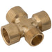 Brass Equal Cross | 1" BSPT Male | 1" BSPP Female | MFCX16 - FluidAirFittings