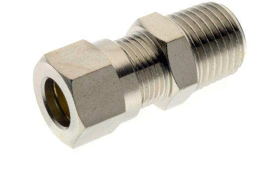Aignep Nickel Plated Stud | 16mm Tube O/D | 1/2" BSPT Male | 948016-1/2 - FluidAirFittings