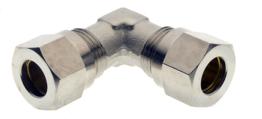 Aignep Nickel Plated Elbow Connector | 15mm Tube O/D | 926015 - FluidAirFittings