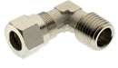 Aignep Nickel Plated Elbow Male Stud | 10mm Tube O/D | 1/4" BSPT Male | 928010-1/4 - FluidAirFittings