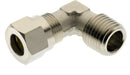 Aignep Nickel Plated Elbow Male Stud | 8mm Tube O/D | 3/8" BSPT Male | 92808-3/8 - FluidAirFittings