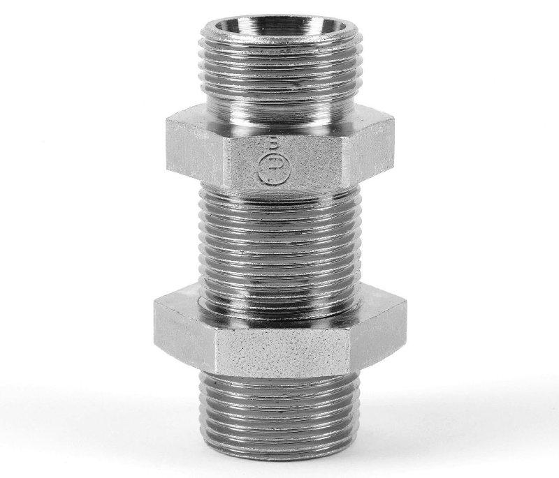 Parker EO Metric Bulkhead Union 24 deg Flareless Tube O/D 6-38 Pressure Rating 160-630 Bar | 12 | SV12SCF - FluidAirFittings