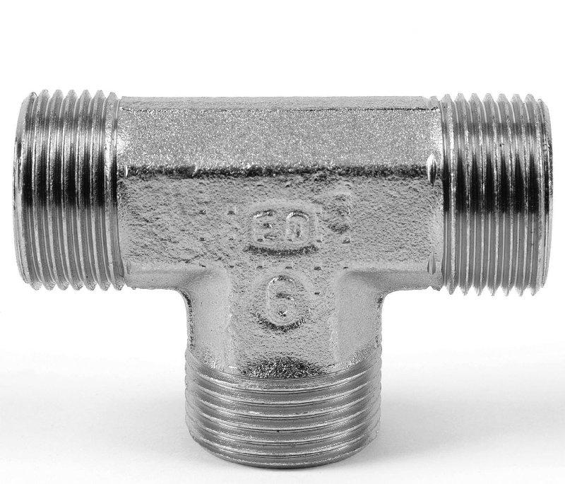 Parker EO Union Tee 24 deg Flareless Tube O/D 6-38 Pressure Rating 315-630 Bar | 6 | T08LCF - FluidAirFittings