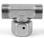 Parker EOSwivel Nut Branch Tee 24 deg FlarelessSwivel Female Thread M12-M52/ Pressure Rating 315-630 Bar/Tube O/D 1&2 | M22 | ET15LCF - FluidAirFittings