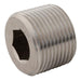Stainless Steel Allen Key Plug | 1" BSPT Male | SSAK16 - FluidAirFittings