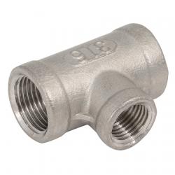 Stainless Steel Reducing Tee | 1/2" BSPP Thread | 1/4" BSPP Branch | SSFUT080408 - FluidAirFittings