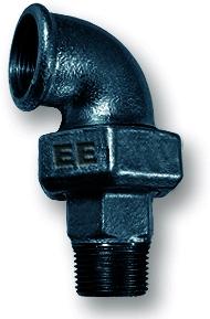 E.E Malleable Equal Union Elbow Black Iron | 1.1/4" Equal Male/Female | EEBMFEU2090 - FluidAirFittings