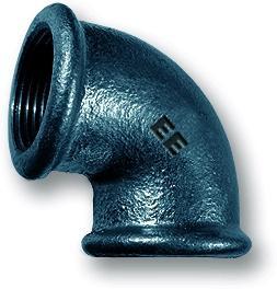 E.E Malleable Equal Elbow Black Iron | 1/4" BSPP Female Thread | EEBFEL04 - FluidAirFittings