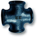 E.E Malleable Equal Cross Black | 3/4" BSPP Female Thread | EEBX12 - FluidAirFittings
