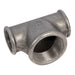 E.E Malleable Tee Increasing on Branch. Black Iron | 3/4" x 1" x 3/4" BSPP Female Thread | EEBFUT12/16/12 - FluidAirFittings