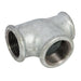 Malleable Tee Reducing on Run Galvanised | 3/4" x 3/4" x 1/2" BSPP Female Thread | EEGFUT12/12/08 - FluidAirFittings