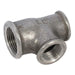 E.E Malleable Tee Reducing on Run and Branch Black | 1" x 3/4" x 3/4" BSPP Female Thread | EEBFUT16/12/12 - FluidAirFittings