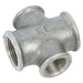 Malleable Un-Equal Cross Galvanised | 3/4" x 1/2" BSPP Female Thread | EEGX12/08 - FluidAirFittings