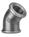 E.E Malleable 45º Equal Elbow Galvanised | 1" BSPP Female Thread | EEGFEL4516 - FluidAirFittings
