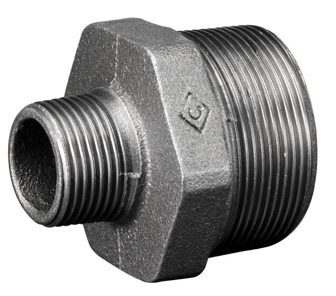 Crane Malleable M145G Galvanised Reducing Nipple | 3/4" BSPT Male to 3/8" BSPT Male | 0CC01179L