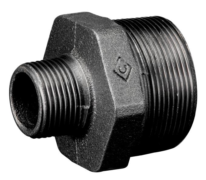 Crane Malleable Pipe Fittings M145B Black Reducing Nipple | 2.1/2" | 0CC01232X