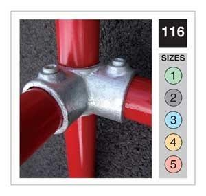 ITM Pipeclamp Handrail Range 3 Way Through (116) | Pipe-clamp Size 4 | 116-4