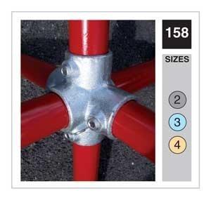 ITM Pipeclamp Handrail Range 4 Way Cross (158) | Pipe-clamp Size 4 | 158-4