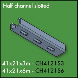 Ring Main and Channelling Unistrut Compatible 3 Metre Slotted Half Channel 41mm x 21mm - CH4121S3 | 10 | CH4121S3