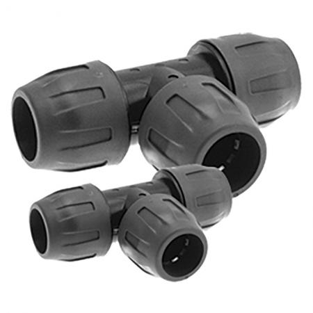 Air Volution HR Polymer and Aluminium Range Pipe System Equal Tube x Tube Tee Fittings | Diameter 20(mm) | TEPA020