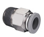 XHnotion Male Hex Stud BSPT  1/8" - 12mm Tube  | WPC12-01 - FluidAirFittings