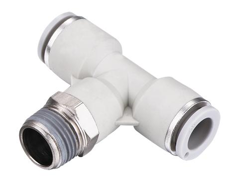 XHnotion Male Centre Leg Tee BSPT 3/8" - 10mm Tube | WPB10-03 - FluidAirFittings