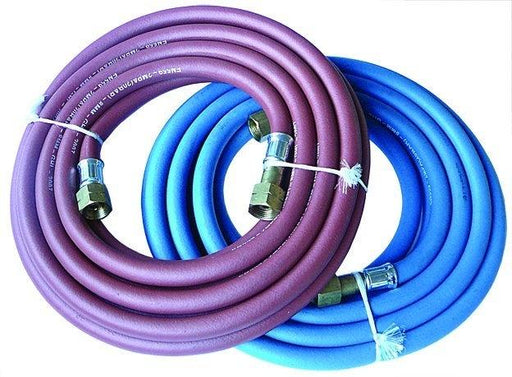 Oxygen & Acetylene Hose Set | Length 5Mtr | Hose I/D 10mm |Fitted Check Valve 3/8"BSP | WOA10/06/05 - FluidAirFittings