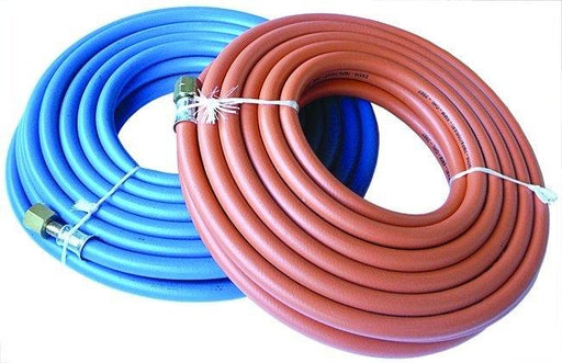 Oxygen & Propane Hose Set | Length 20Mtr | Hose I/D 8mm | Fitted Check Valve 3/8"BSP  | WOP08/06/20 - FluidAirFittings