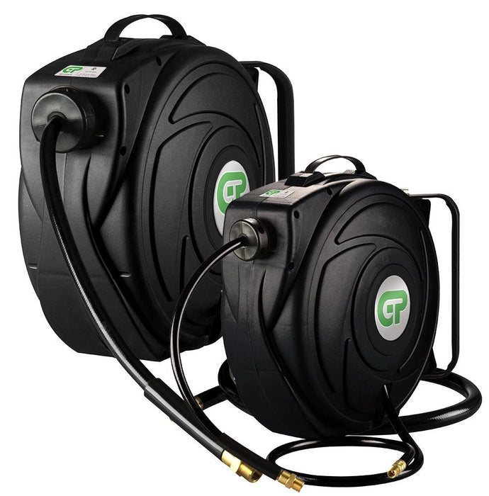 GP Air 9 Mtr Compact Retractable Air Hose Reel - Black Case & Hose| HR5-309BCBH