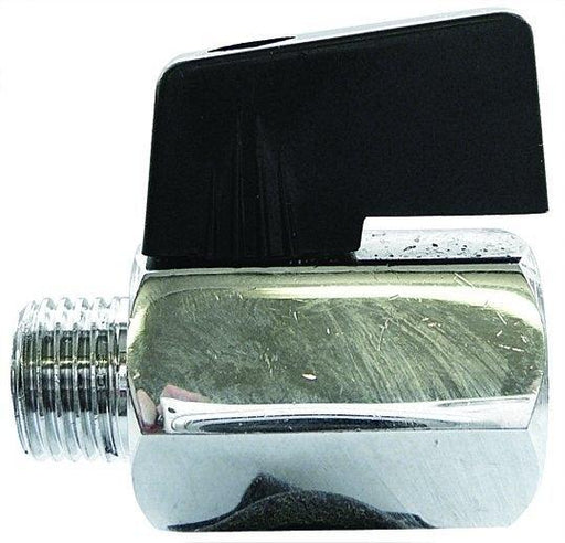 Mini Ball Valve Male Female Polished Chrome Finish | Size 3/8" | VMMF06 - FluidAirFittings