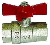 T Handle Ball Valve Female - Female Nickel Plated Body | Size 3/8" | VT06