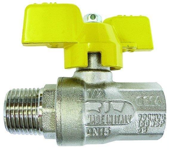 T Handle Ball Valve Gas Approved Male - Female | Size 1/2" | VTMFG08
