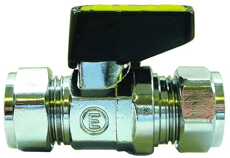 Aignep Mini Ball Valve Compression Ends. Gas Approved | Tube O/D 6(mm) | 6450/06
