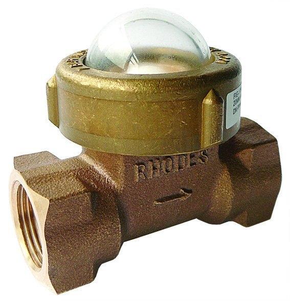 Rhodes Sight Glass / Flow Indicator - 400 Series - With Ball Indicator-BSPP 1/4"-2"Flow Rate-30 To 300 Ltr/Per Hr | 3/8" BSPT | FIG-176615-2
