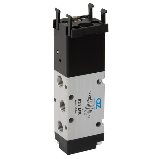 AZ Pneumatica Panel Mtg Valves 5/2 Axial Mount G1/8" Ported | Air Spring Return | 521MB - FluidAirFittings