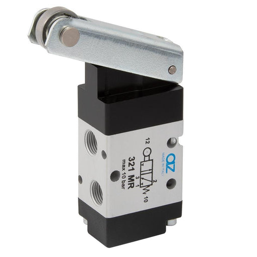 AZ Pneumatica 3/2 Roller Lever Valve G1/8" | 321MR - FluidAirFittings