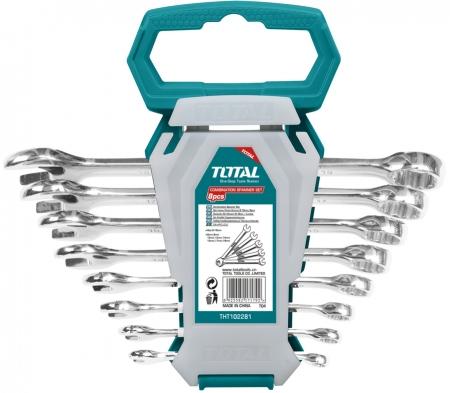 TOTAL Industrial - 8 Piece Combination -  Spanner Set 6 - 19mm | 14/15/17/19mm | THT102286 - FluidAirFittings