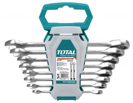TOTAL Industrial - 8 Piece Combination -  Spanner Set 6 - 19mm | 14/15/17/19mm | THT102286 - FluidAirFittings